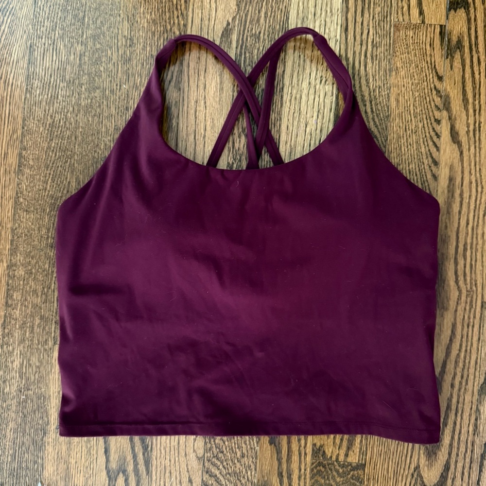⭐️ Eggplant Strappy Back Workout Top